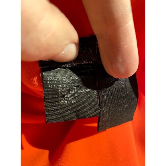MaxMara Asymmetrical Detail Sleeveless Red Orange Midi Dress M - Picture 4 of 4